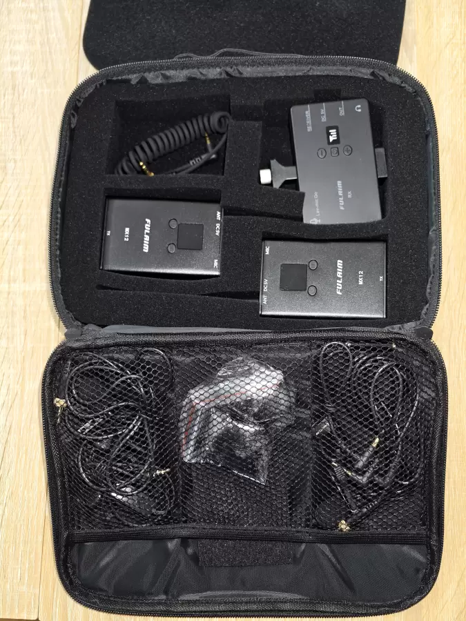 ​Mikrofon🎙️ FULAIM MX12 Wireless Lavalier – Set Profesional