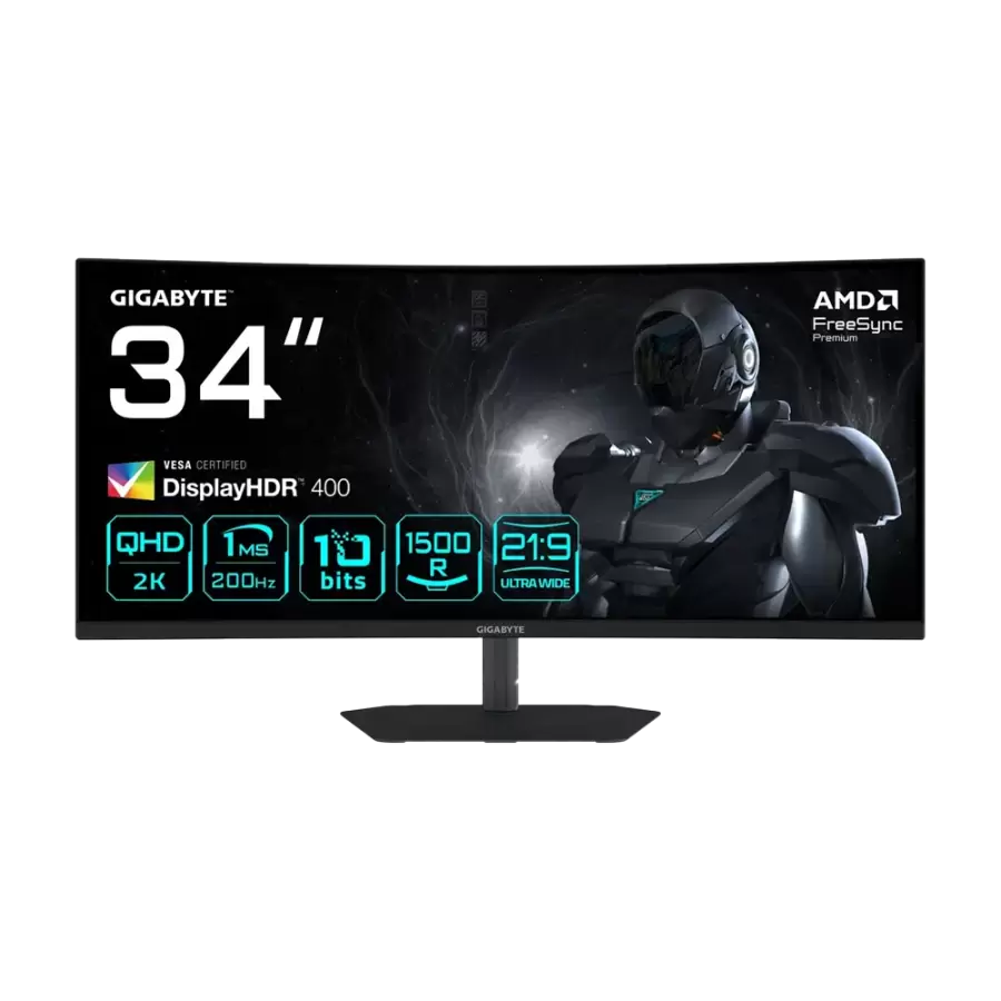 Monitor Gaming GIGABYTE 34″ UltraWide Curved 200Hz 2K QHD | G34WQC2