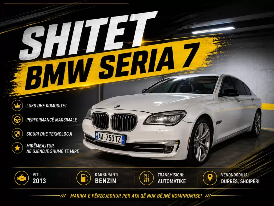 Shitet BMW seria 7 ngjyre e badhe 4.4 benzin