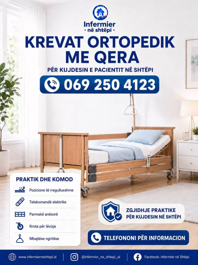Krevat Ortopedik Me Qera - Infirmier në Shtëpi